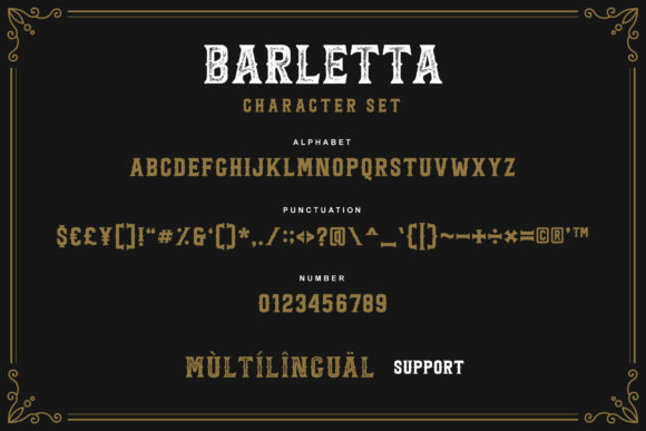 Example font Barletta #6
